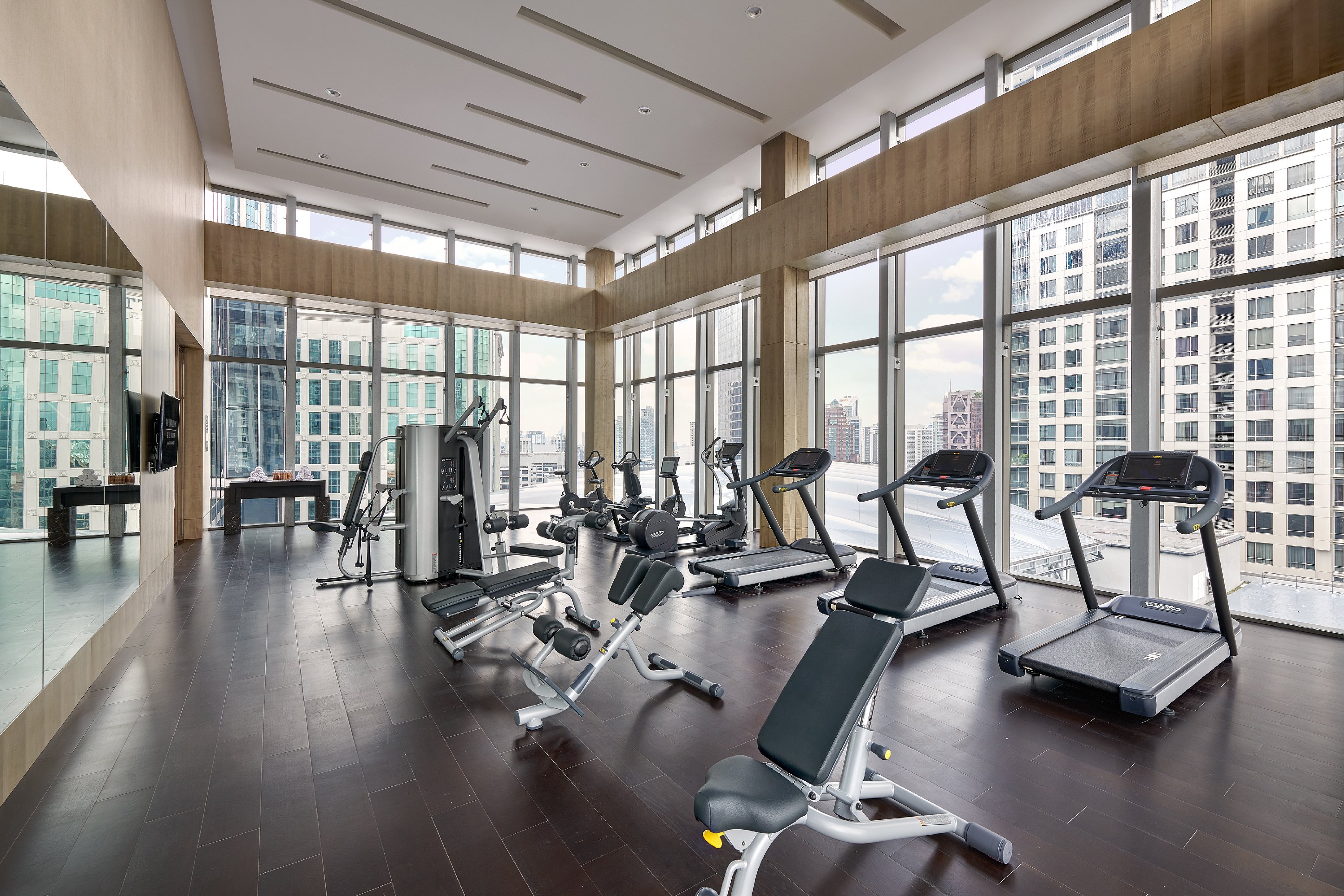 Fitness Centre with Skyline Views