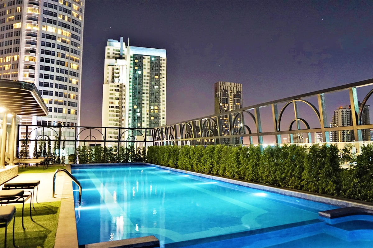 Classy Pool with Skyline Views